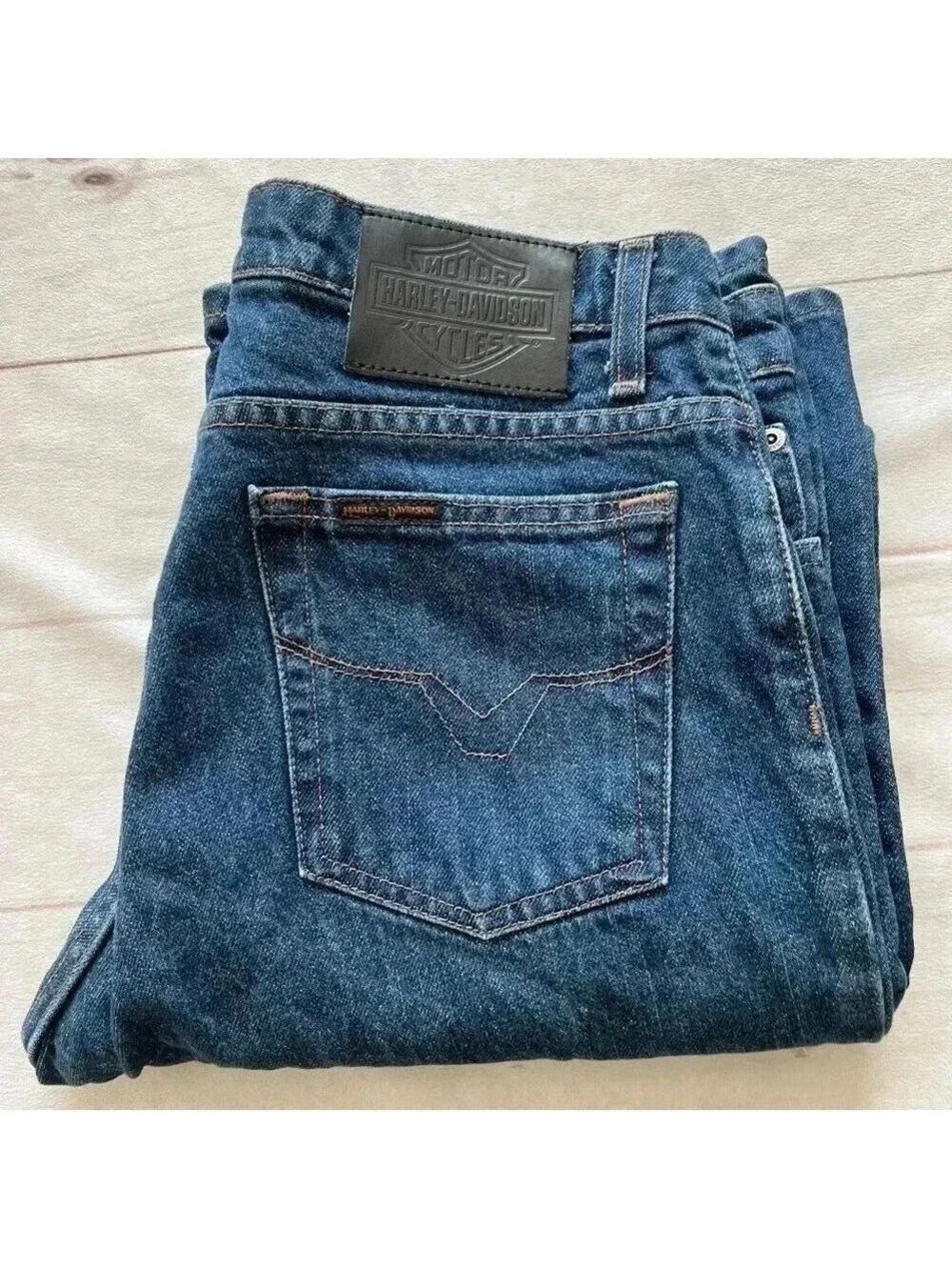 Harley Davidson Women Size 6 genuine motor clothes blue Denim 5 pocket j… - Picture 14 of 14